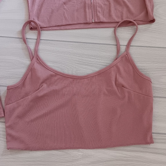 Plus Size Casual Solid Color Plus Size Pit Vest Jacket Pants Three-Piece Set - Picture 14 of 16